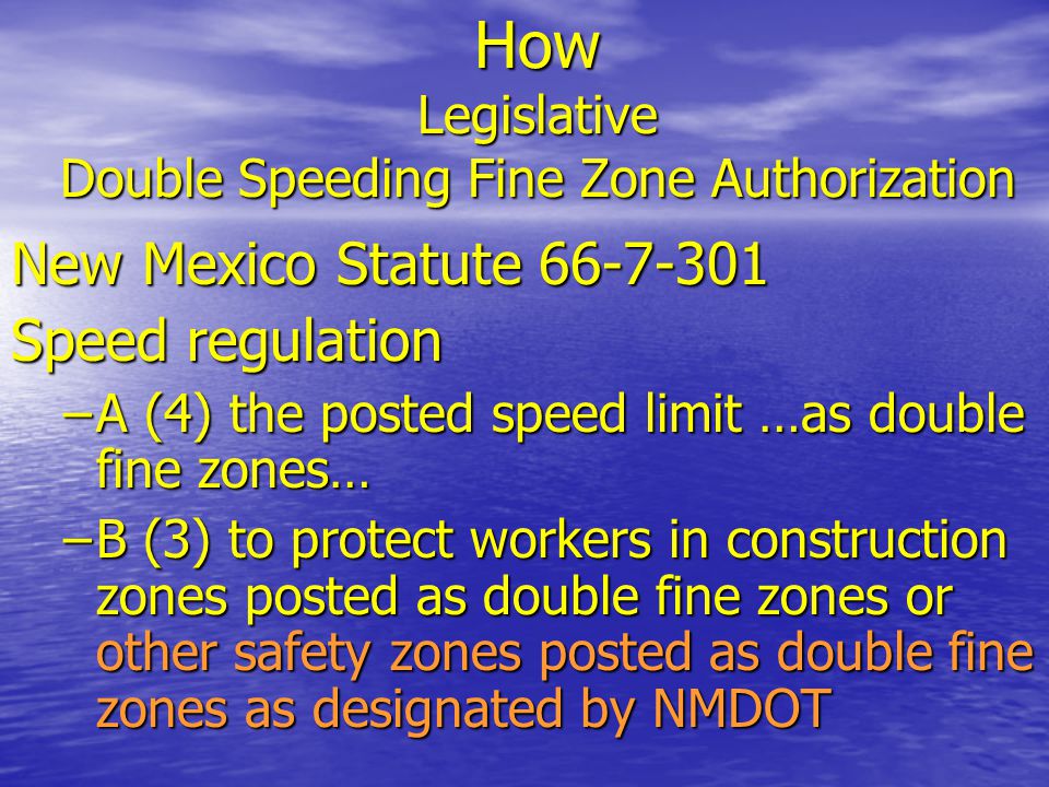 New mexico statute 66-7-301 sale